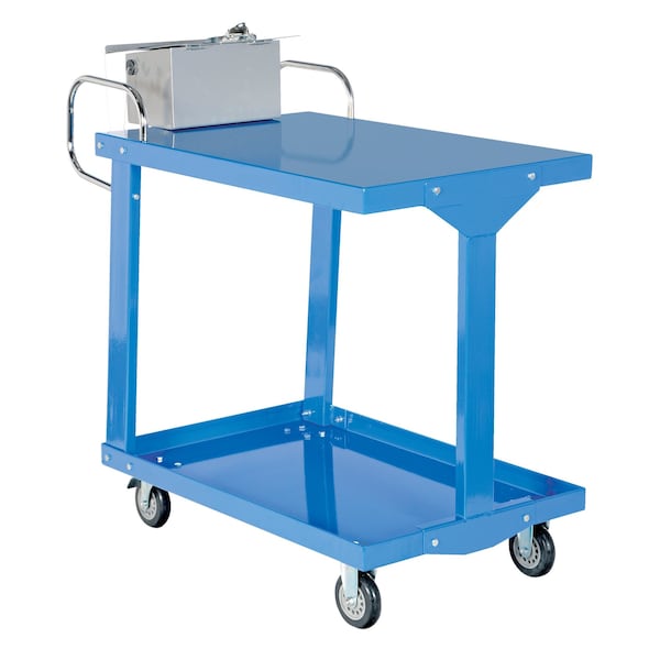 Vestil Easy Access Stock Truck w/Table, 24 x 36, Steel, 1200 lb Load Capacity, 2 Shelves, 41.5 L, 24 W EASY-A-2436-WT - main